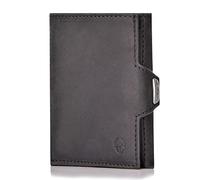 DONBOLSO Cartera NextGen | Cartera Hombre con Monedero | Billetera Delgada con Protección RFID | Estuche de hasta 11 Tarjetas | Mini Carteras para Hombre | Vintage Negro