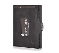 DONBOLSO Cartera XS | Cartera Hombre con Monedero | Billetera EC y Slim con Protección RFID | Mini Carteras para Hombre | Vintage Negro