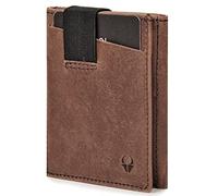 DONBOLSO Wallety - Carteras de Piel Hombre Slim con Protección RFID, Billetera Slim con Cierre y Compartimento para Monedas - Tarjetero Compacto con 5 Ranuras, Regalo de Lujo, Medidas 9 x 7 x 2 cm