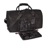 DONBOLSO Weekender Nápoles | Bolsa de Viaje para Hombres | Bolsos de Viaje Fin de Semana de Cuero | Bolso Viaje de Cuero para Equipaje de Mano | Tamaño XXL con 51 litros | Vintage Negro