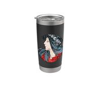 Doncella de la feria del cabello azul Vaso térmico de acero inoxidable de doble pared