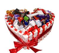 Donda's House® Corazon Kinder. Huevos Kinder. Corazon MINIS. Cesta Mini Chocolatinas. Regalo original pareja. Surtido Mini Chocolatinas. Contiene 70 Piezas Regalo ideal San Valentin.