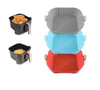 Donda's House® Pack 3 Ud de Molde silicona freidora de aire. Moldes para Air Fryer. Molde silicona sin BPA.