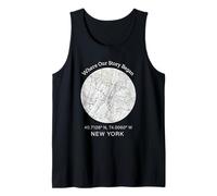Donde comenzó Nuestra Historia - Diseño de Mapa de la Ciudad de Nueva York Camiseta sin Mangas
