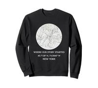 Donde comenzó Nuestra Historia - Mapa de la Ciudad de Nueva York Sudadera