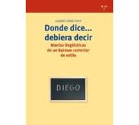 Donde Dice Debiera Decir: Manias Lingüisticas De Un Barman Correc Tor