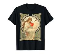 Donde el Amor Duele Vintage Art Nouveau Romance Camiseta