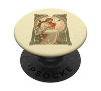 Donde el Amor Duele Vintage Art Nouveau Romance PopSockets PopGrip Adhesivo