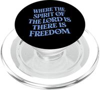Donde el Espíritu del Señor es Libertad Religión Cristiana PopSockets PopGrip para MagSafe