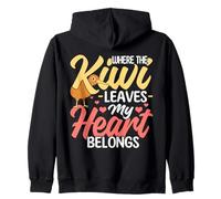 Donde el Kiwi Deja mi corazón Pertenece Kiwi Love Sudadera con Capucha