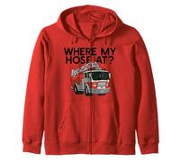 ¿DÓNDE ESTÁ MI Manguera? Funny Firefigter Fire Engine Truck Meme Sudadera con Capucha