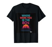 Donde estabas en los años 80, Retro 1980 Vaporwave City Sunset Camiseta