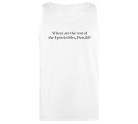 ¿Dónde Están El Resto De Los Archivos De Epstein Camiseta Sin Mangas Blanca para Mujer White Women's Tank Top Sleeveless T-Shirt