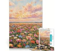 Donde florece el Cielo Rompecabezas de 1000 Piezas para Adolescentes Juego de Memoria Mental Cierre Seguro Sin Piezas Sueltas Ideal para Viajar Juego para ejercitar la Mente (50x75cm)