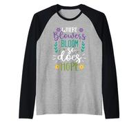 Donde florecen las flores Esperanza Jardinería Amante de las plantas Jardinero Camiseta Manga Raglan