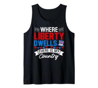 Donde habita la Libertad allí está mi país Camiseta sin Mangas