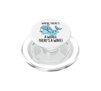 Donde Hay una Ballena Hay un Juego de Palabras Positivo de Ola PopSockets PopGrip para MagSafe
