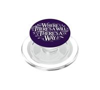 Donde Hay una voluntad, Hay un Camino Proverbio Tipografía PopSockets PopGrip para MagSafe