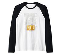 Donde la fe brilla y los milagros hablan su nombre novedoso regalo. Camiseta Manga Raglan