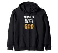 Donde la fe brilla y los milagros hablan su nombre novedoso regalo. Sudadera con Capucha