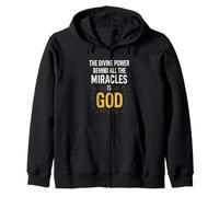 Donde la fe brilla y los milagros hablan su nombre novedoso regalo. Sudadera con Capucha