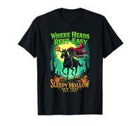 Donde Las Cabezas descansan fácil Jinete sin Cabeza Sleepy Hollow Camiseta