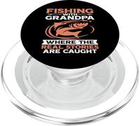 Donde Las Historias Reales Son atrapadas pescando Abuelo PopSockets PopGrip para MagSafe