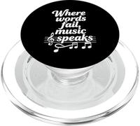 Donde Las Palabras fallan La música Habla Amante de la música Cita Arte PopSockets PopGrip para MagSafe