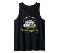 Donde Las Palabras fallan La música Habla Auriculares Retro Camiseta sin Mangas