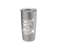 Donde las palabras fallan La música habla - Músicos maestros de música Vaso térmico de acero inoxidable de doble pared