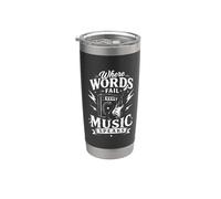 Donde las palabras fallan La música habla - Músicos maestros de música Vaso térmico de acero inoxidable de doble pared