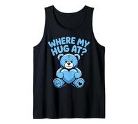 Donde mi Abrazo a Bear Holding Heart Kawaii Bear Valentines Camiseta sin Mangas