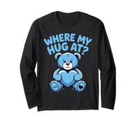 Donde mi Abrazo a Bear Holding Heart Kawaii Bear Valentines Manga Larga
