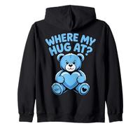 Donde mi Abrazo a Bear Holding Heart Kawaii Bear Valentines Sudadera con Capucha