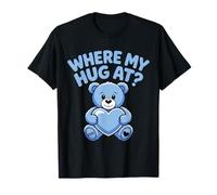 Donde mi Abrazo en Bear Holding Heart Love Abraza a un Lindo Oso Camiseta