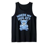 Donde mi Abrazo en Bear Holding Heart Love Abraza a un Lindo Oso Camiseta sin Mangas