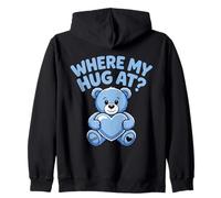 Donde mi Abrazo en Bear Holding Heart Love Abraza a un Lindo Oso Sudadera con Capucha