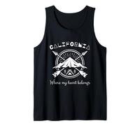 Donde pertenece mi corazón California Travel Camiseta sin Mangas