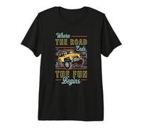Donde Termina el Camino La diversión Comienza Motocross Off-Road Racing Camiseta Premium