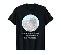 Donde Todo comenzó - Mapa de la Ciudad de San Francisco Camiseta