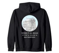 Donde Todo comenzó - Mapa de la Ciudad de San Francisco Sudadera con Capucha