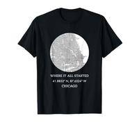 Donde Todo empezó - Mapa de la Ciudad de Chicago Camiseta
