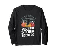 Donde va la tormenta voy Tornado Storm Chase Manga Larga