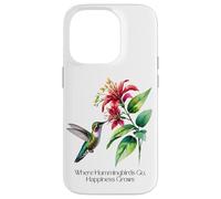Donde van los colibríes, la felicidad crece para los amantes de la naturaleza Carcasa para iPhone 14 Pro