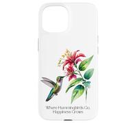 Donde van los colibríes, la felicidad crece para los amantes de la naturaleza Carcasa para iPhone 15