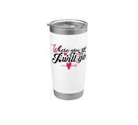 Donde Vas I Will Go Corazón Amor Pareja Romance Vaso térmico de acero inoxidable de doble pared