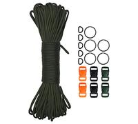Dondeen Paracord 4 mm 30 m verde oliva, Cuerda Nailon Paracord 550 Cuerda de paracaídas con 7 núcleos, Cuerda 4mm resistente a la rotura y duradero (verde oliva)