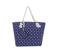DonDon Bolsa de playa grande con cremallera 58 x 38 x 18 cm diseño marítimo-playa azul shopper bolsa de hombro