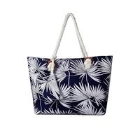 DonDon Bolso de playa grande impermeable con cremallera bolso de hombro Césped azul oscuro