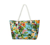 DonDon Bolso de playa grande impermeable con cremallera bolso de hombro Flores del Mar del Sur